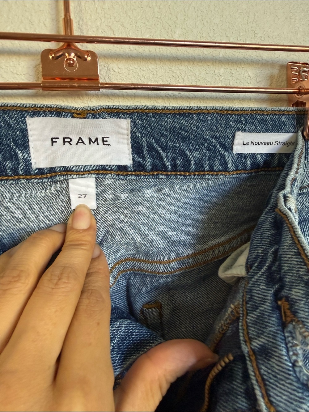 FRAME Le Nouveau Straight Jeans Women’s 27 Light Wash Cropped Denim - Picture 5 of 14